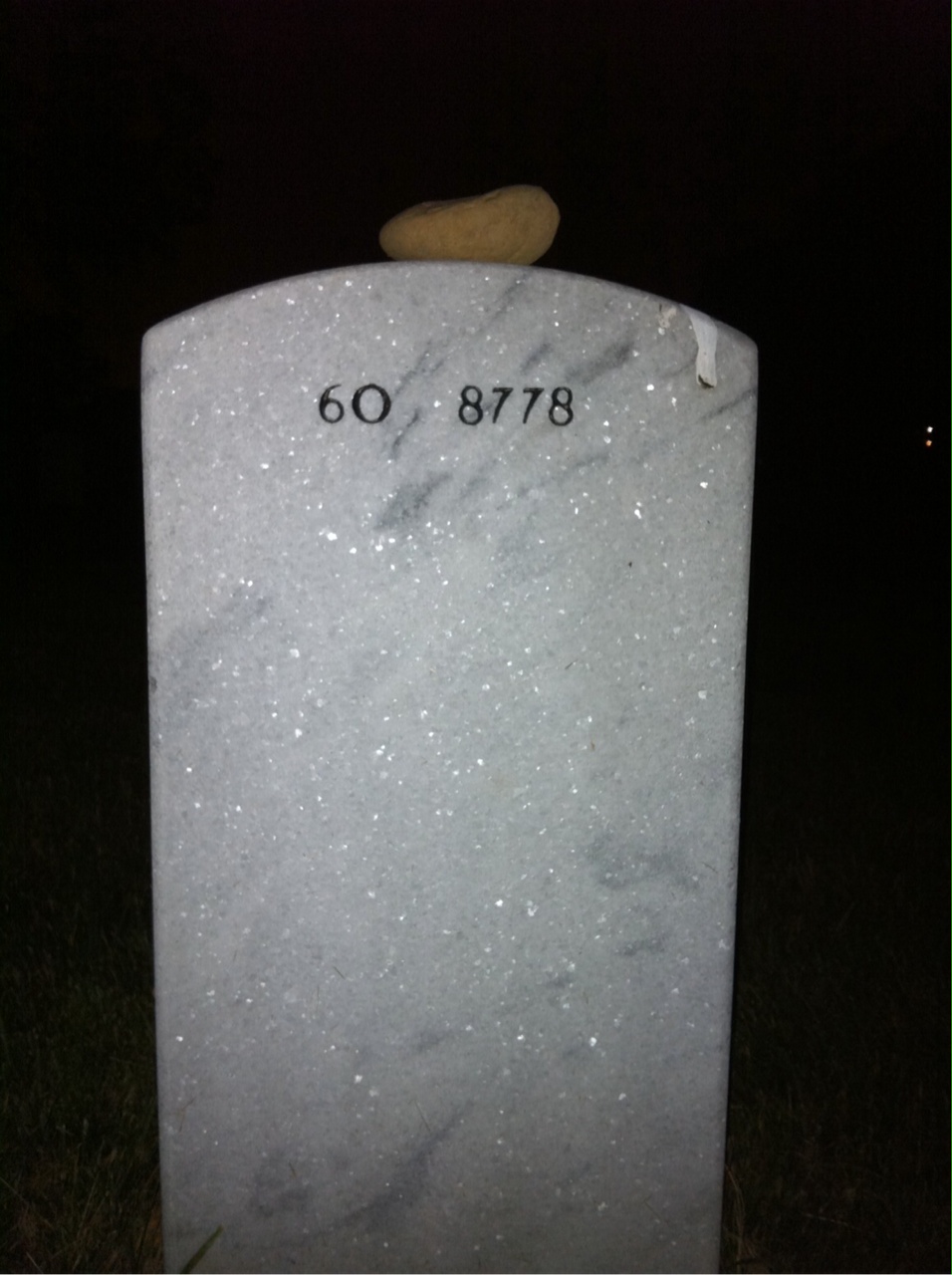 Back of headstone — Daniel Sexton