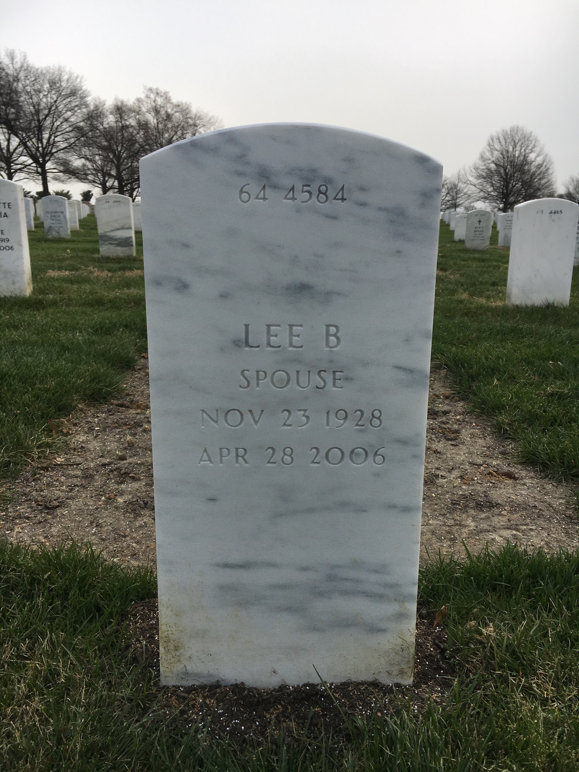 Back of headstone — Thomas Russell