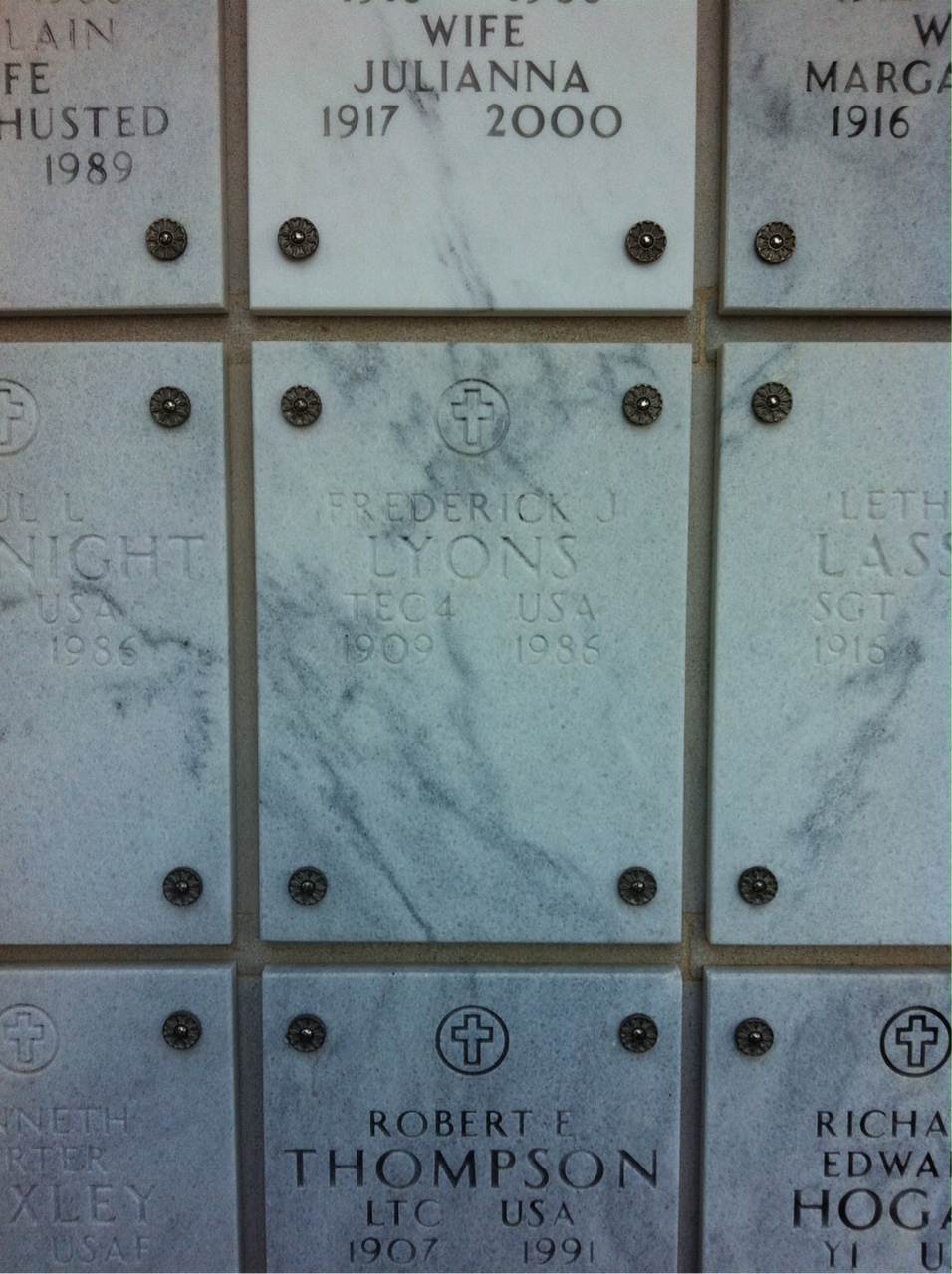 Frederick J Lyons