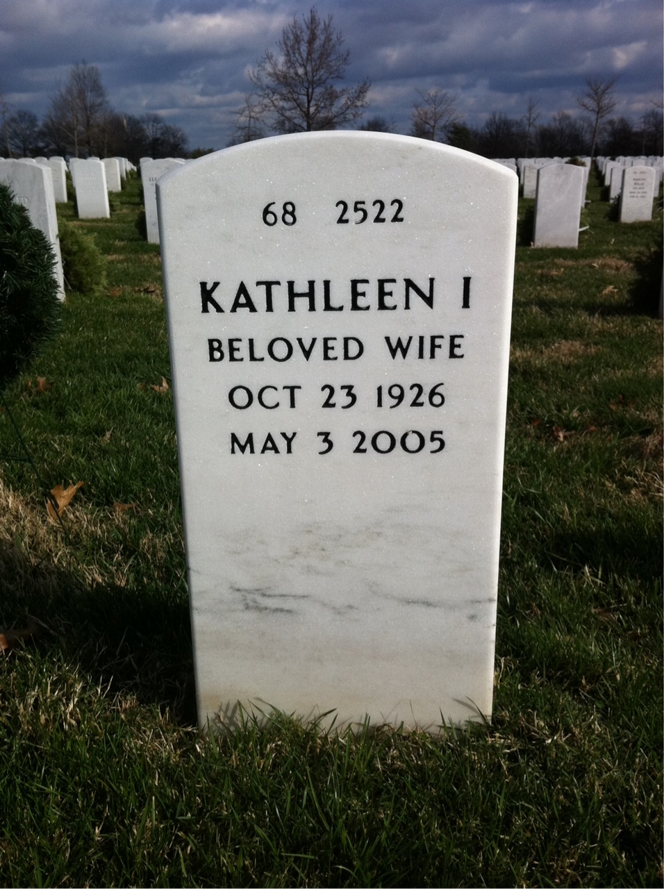 Back of headstone — Daniel Oglesby