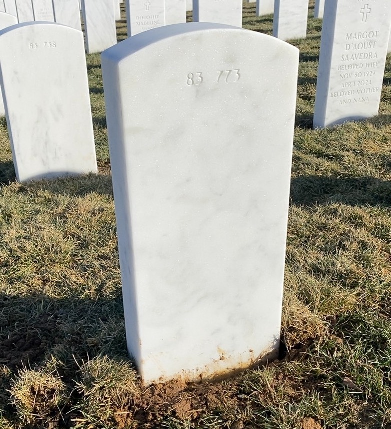 Back of headstone — William Sylvester Rogers