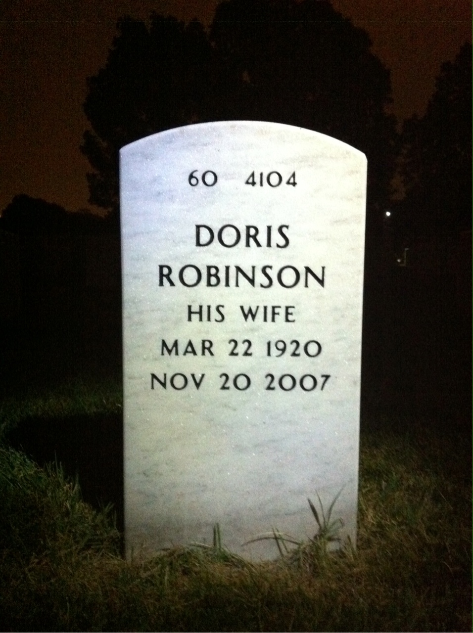 Back of headstone — Roland Milton