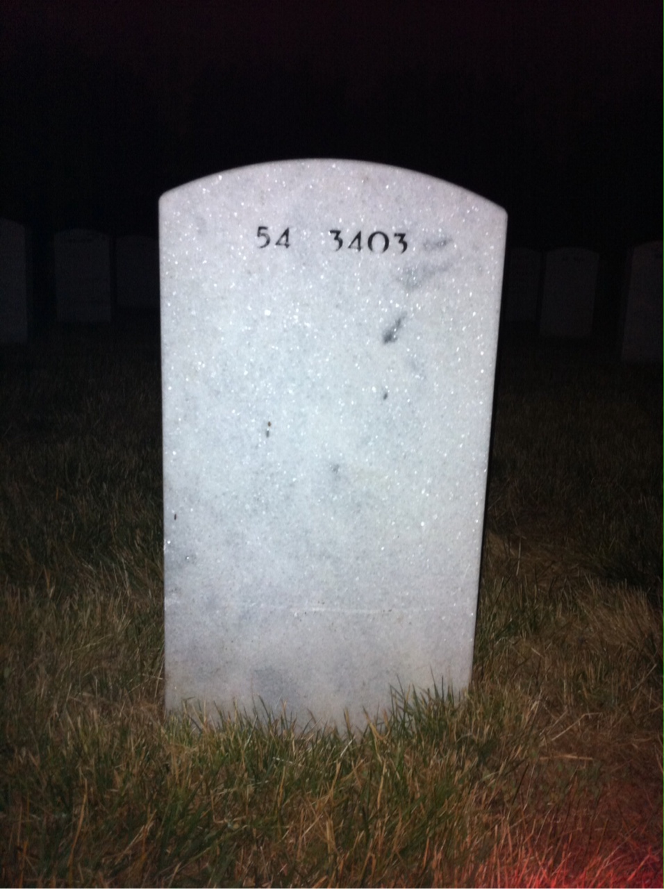 Back of headstone — John Bogart