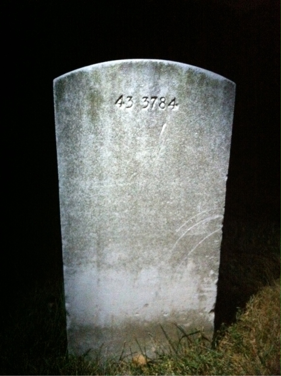 Back of headstone — William Edward Gates