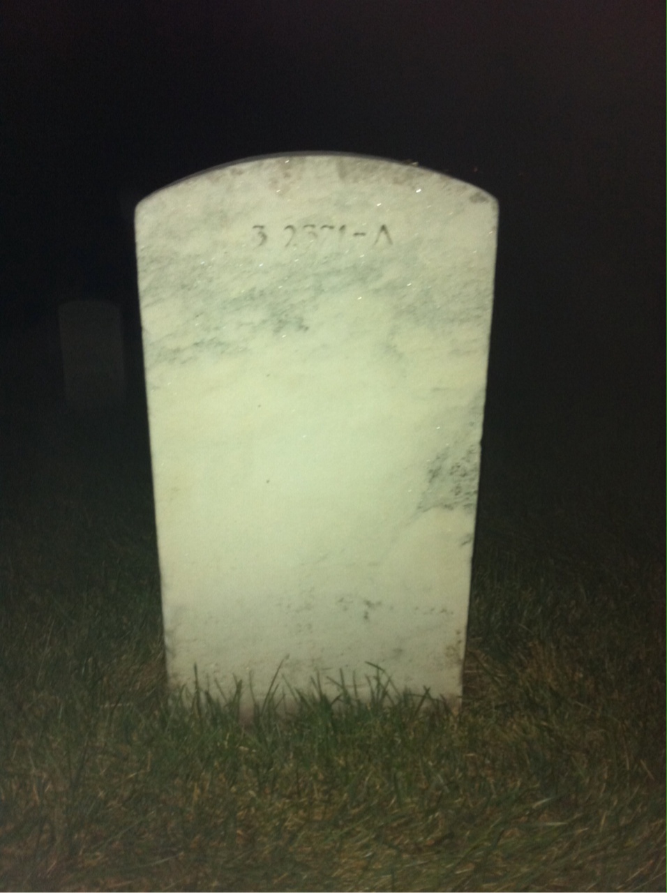 Back of headstone — James Baker