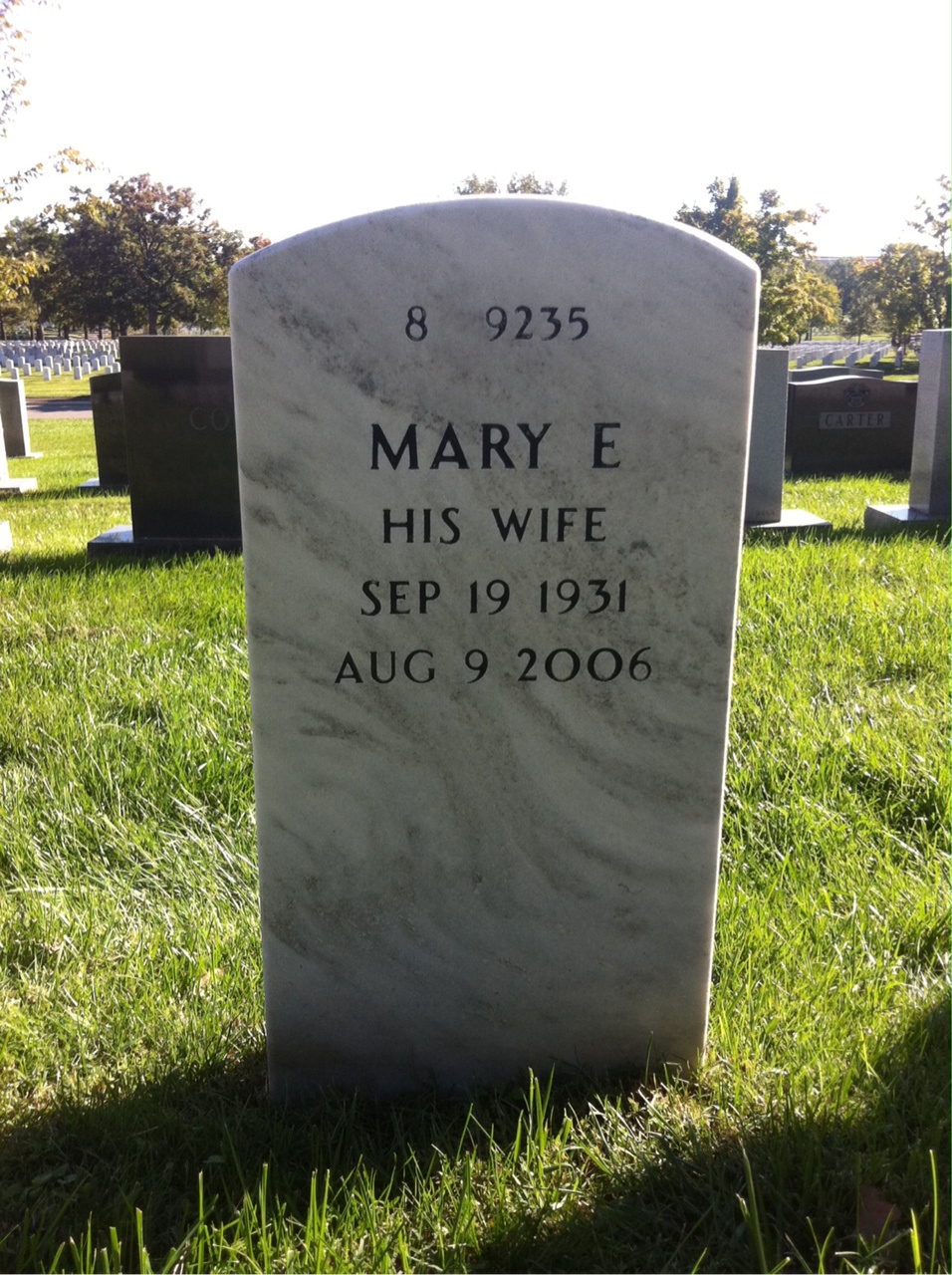 Back of headstone — Cornelius Fitzgerald