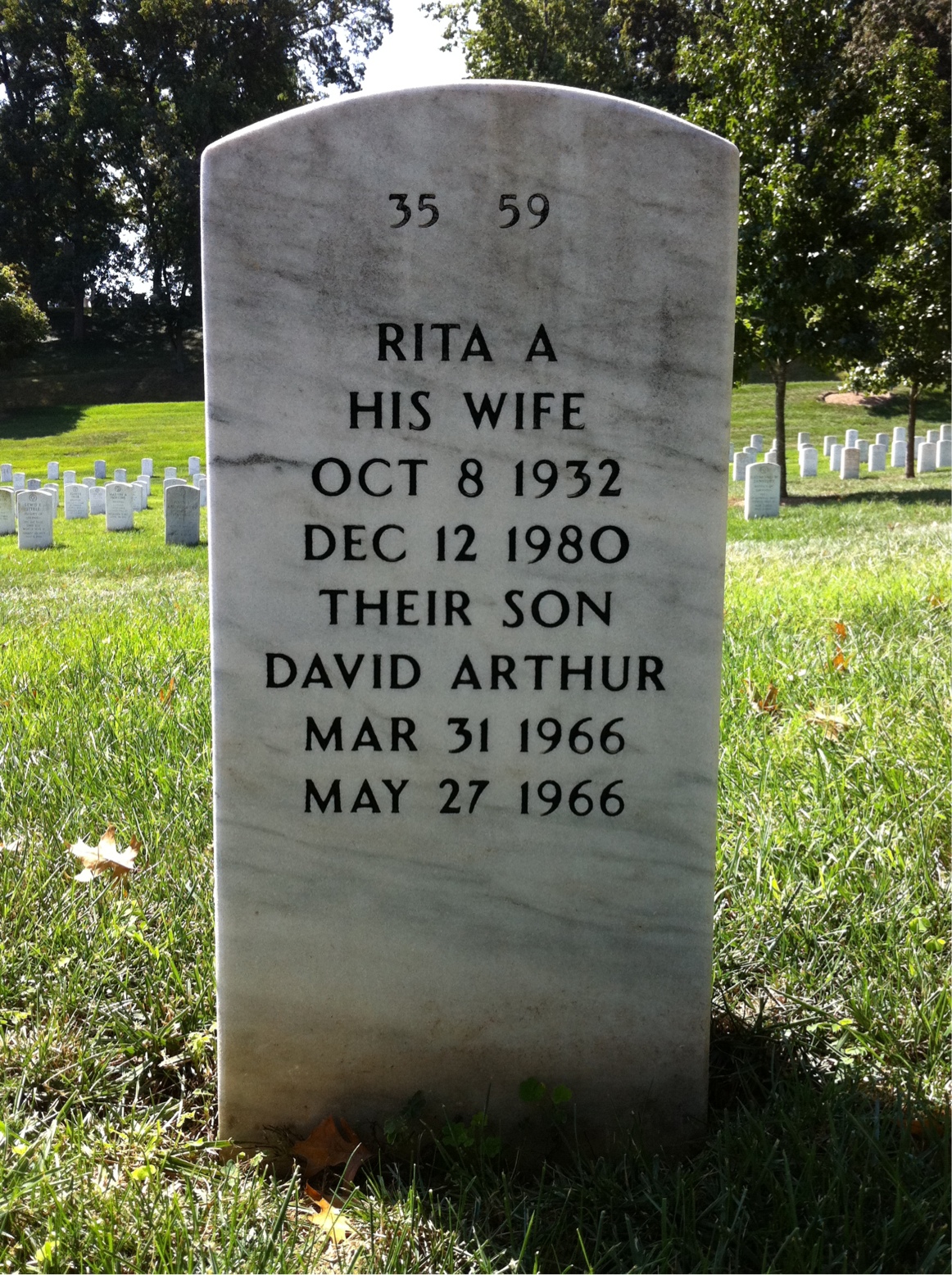 Back of headstone — Richard Sheldahl
