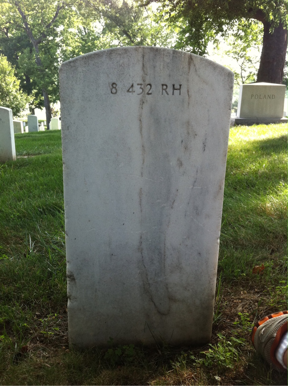 Back of headstone — Robert Blair