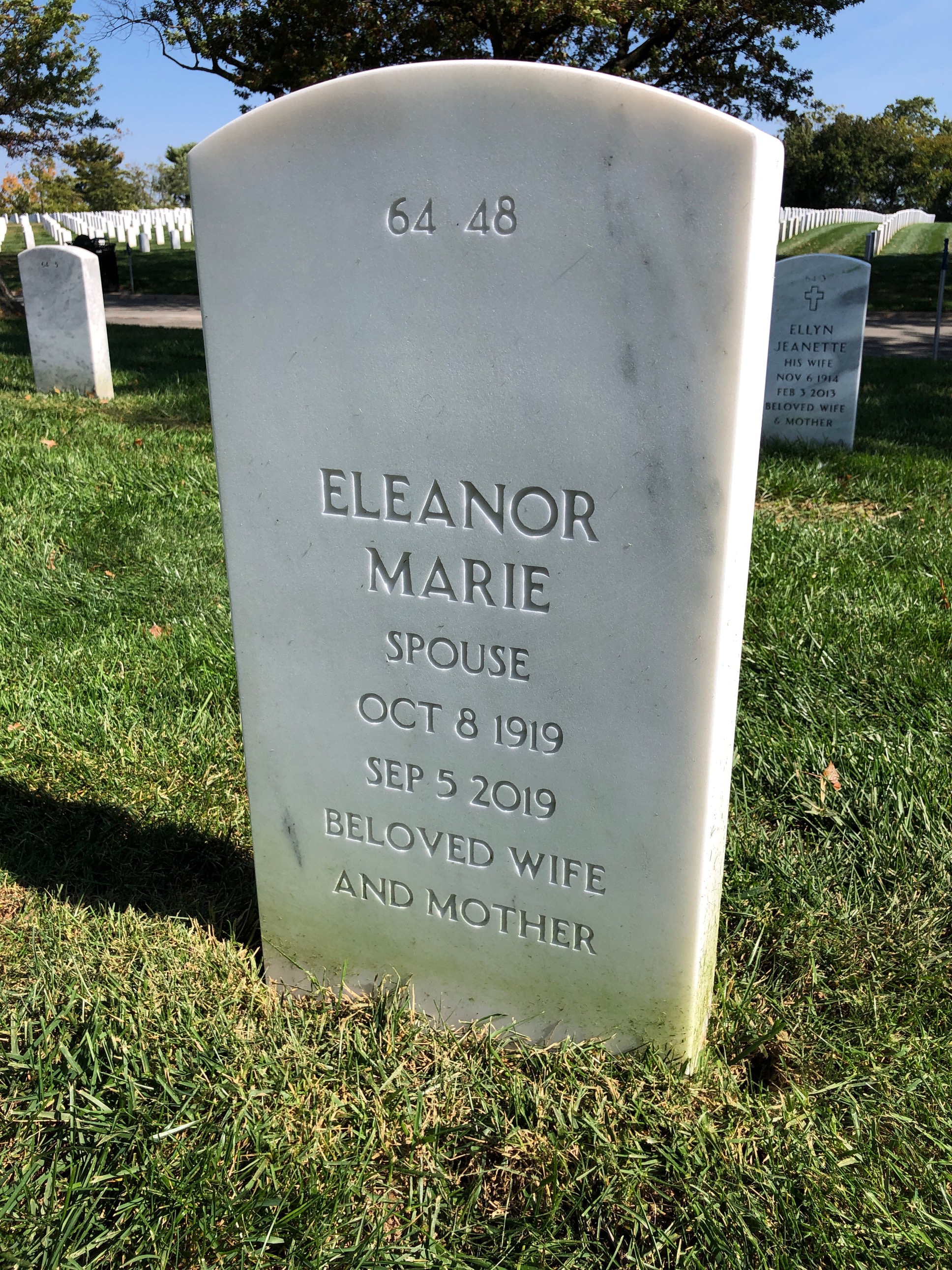 Back of headstone — Thomas Pearson