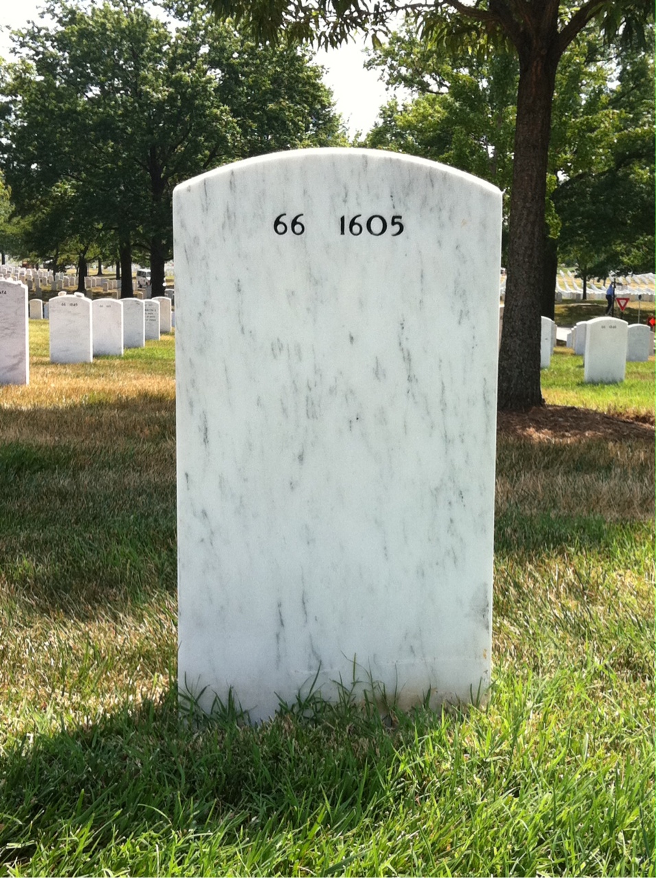 Back of headstone — James Overton