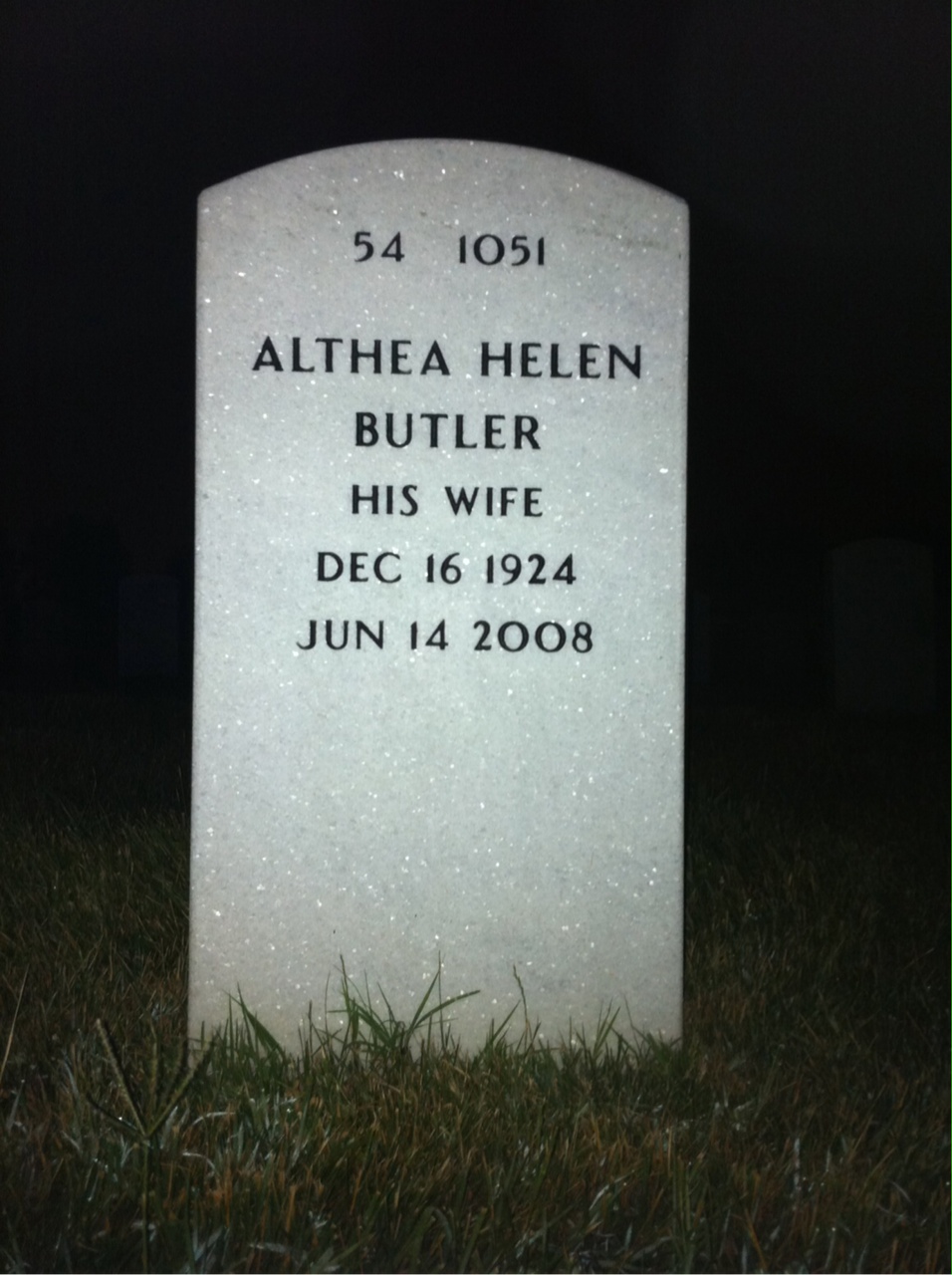Back of headstone — Roland Mayo