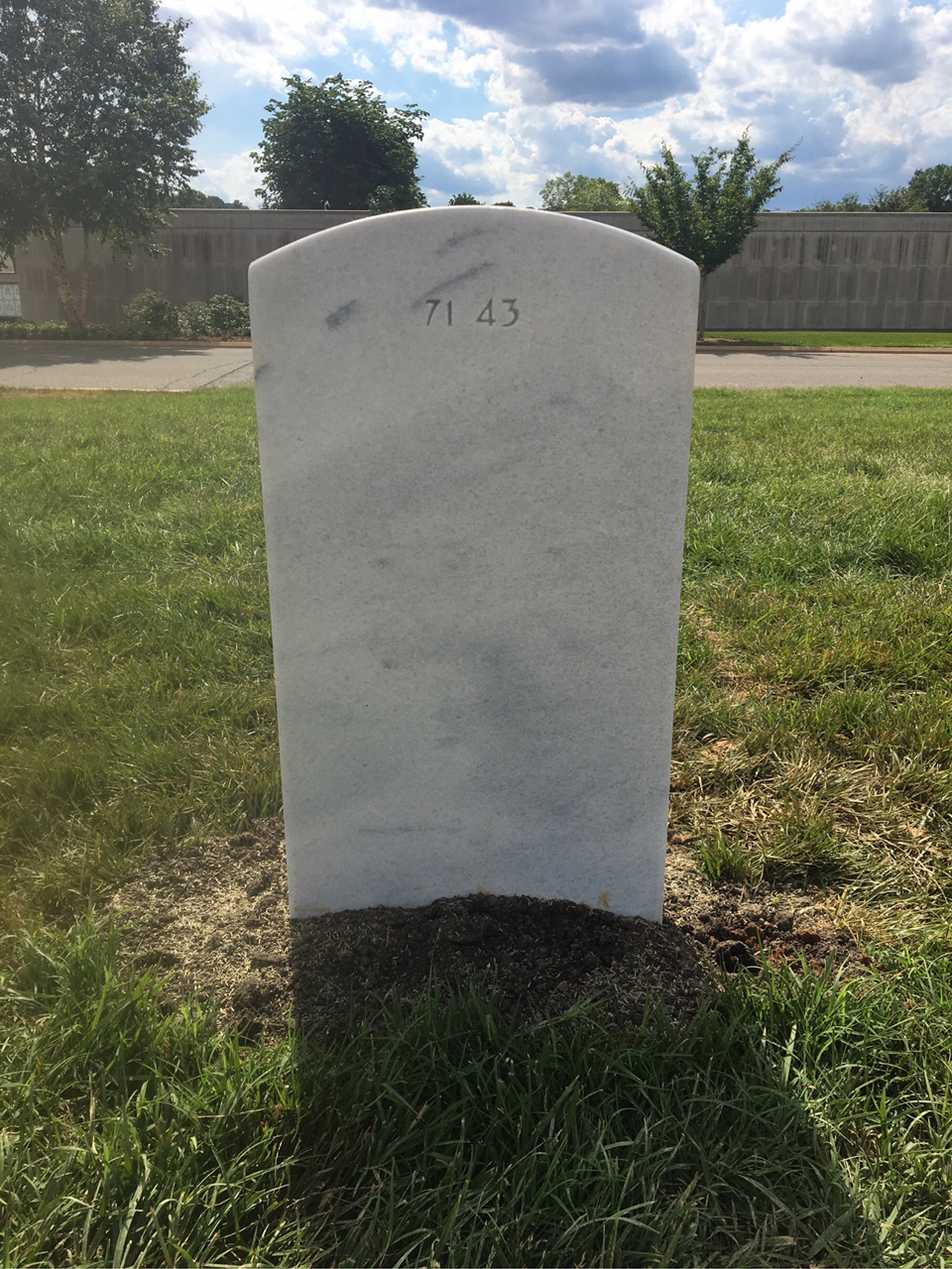 Back of headstone — Eugene Emmett Evans