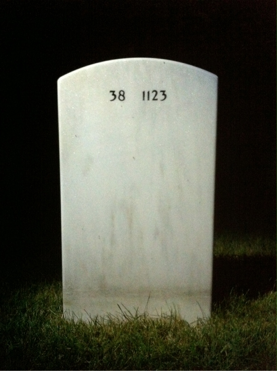 Back of headstone — Ronald Coleman