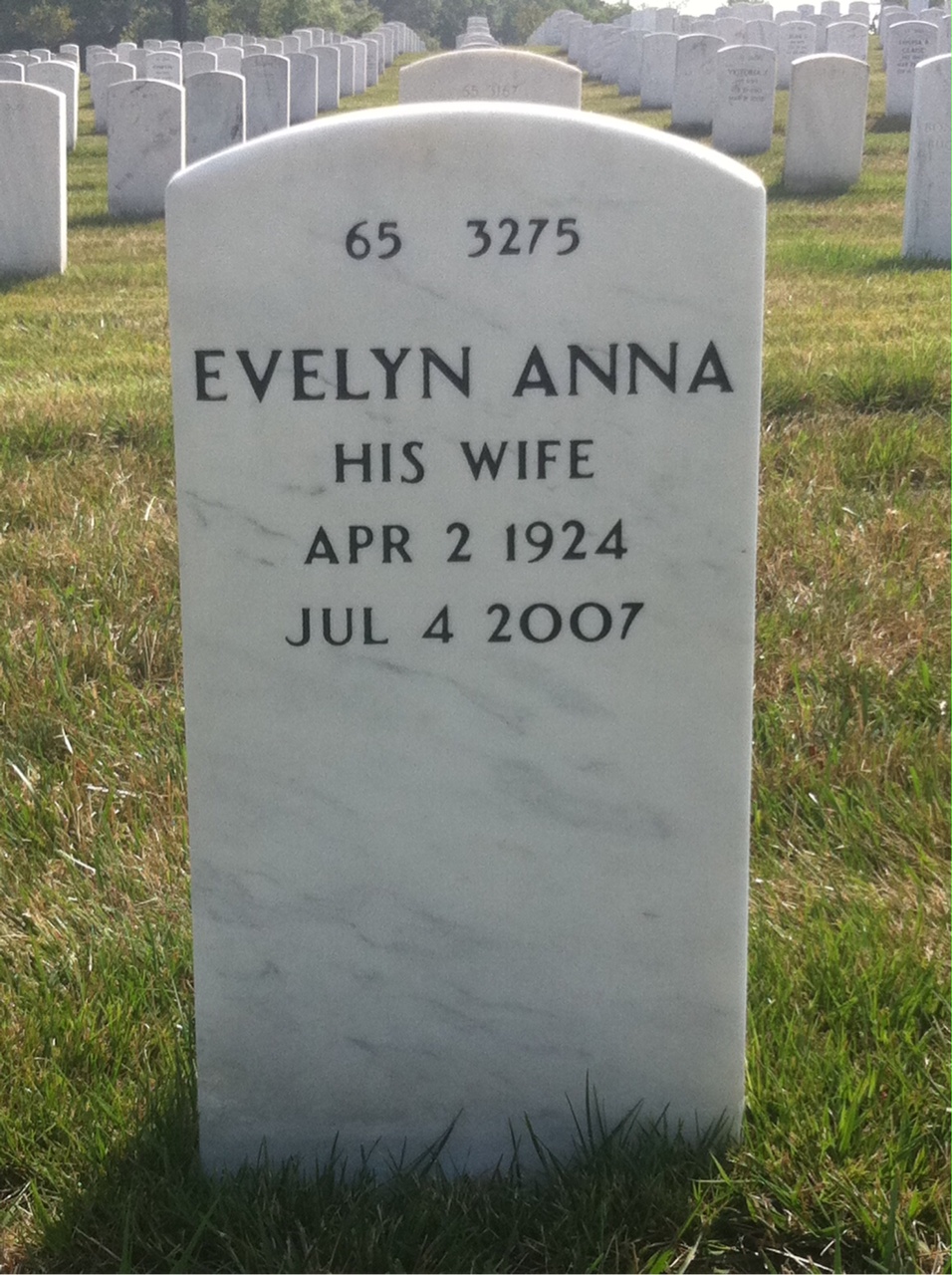 Back of headstone — William Mckinney