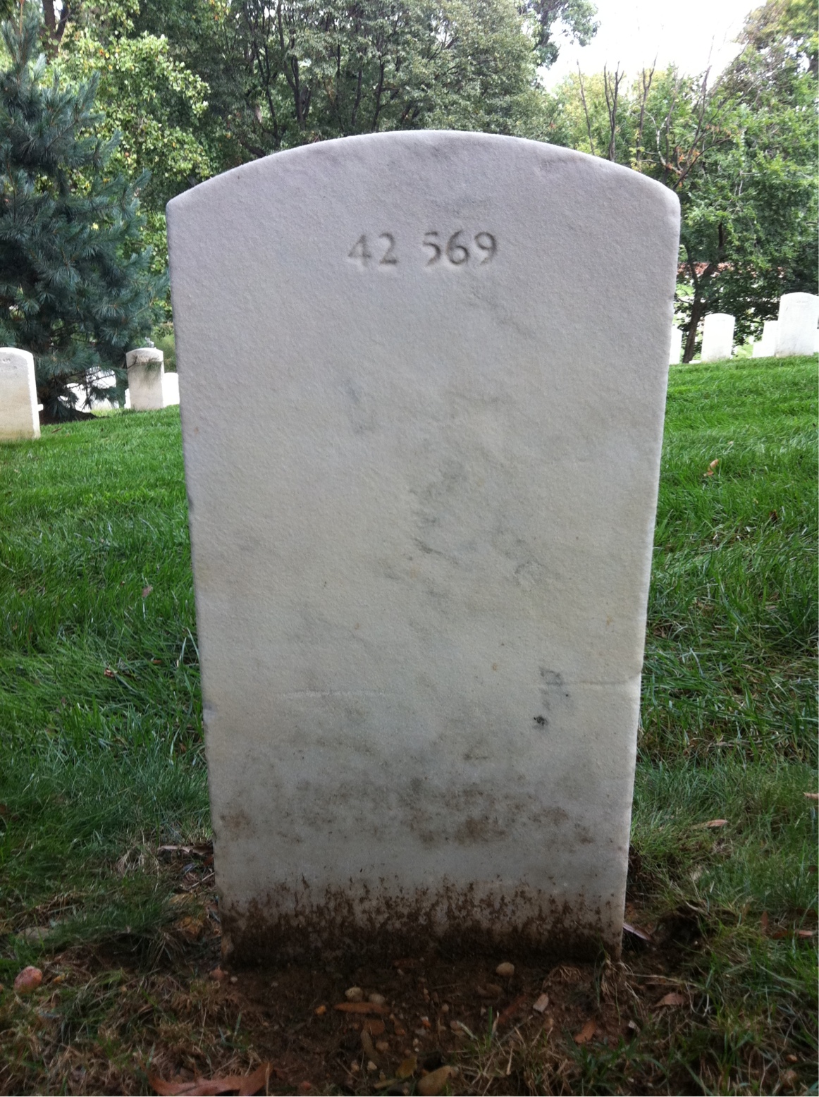 Back of headstone — William Perry Edwards
