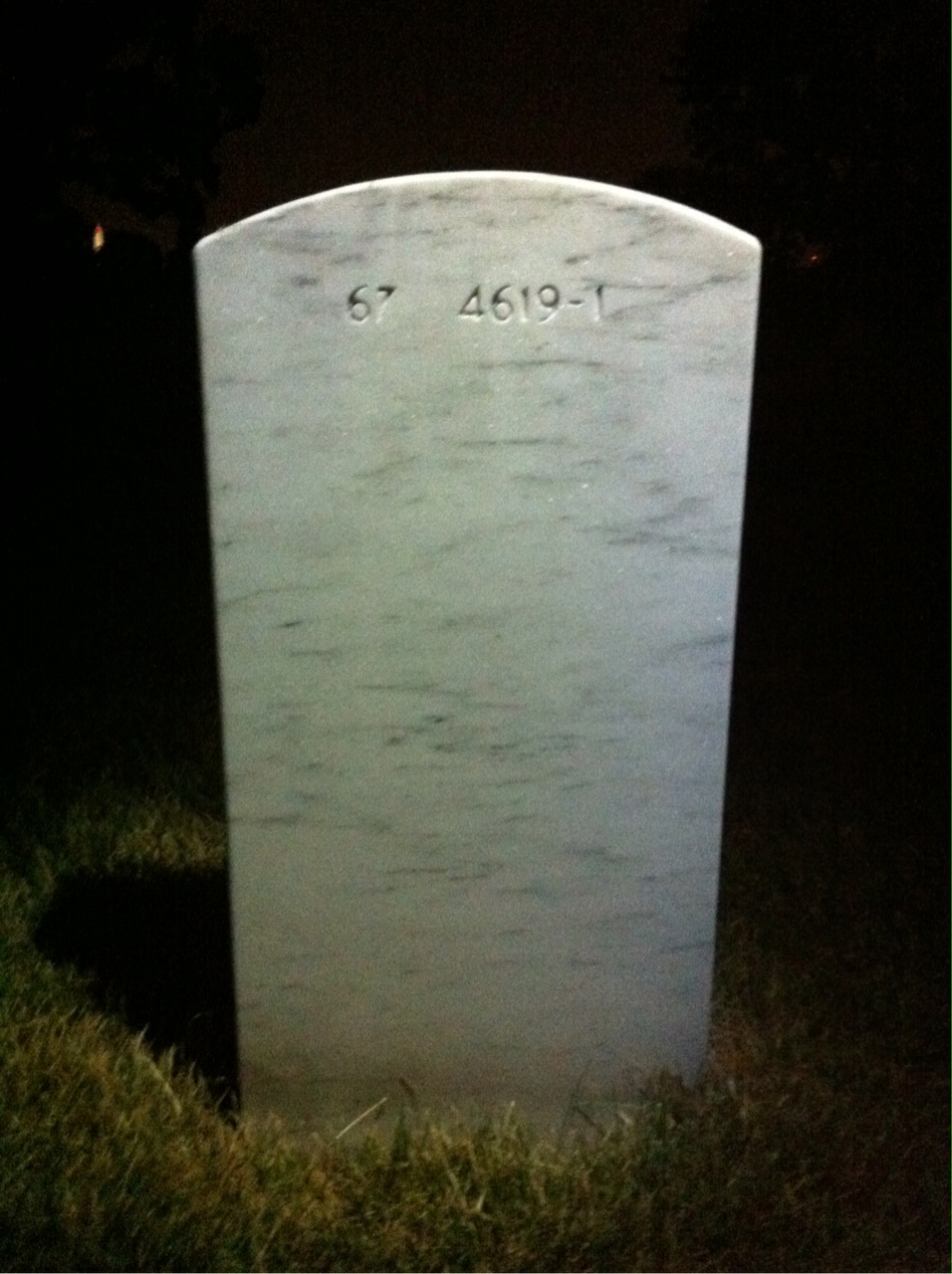 Back of headstone — James Sanchez