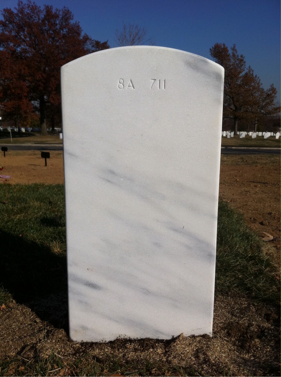 Back of headstone — James Mills