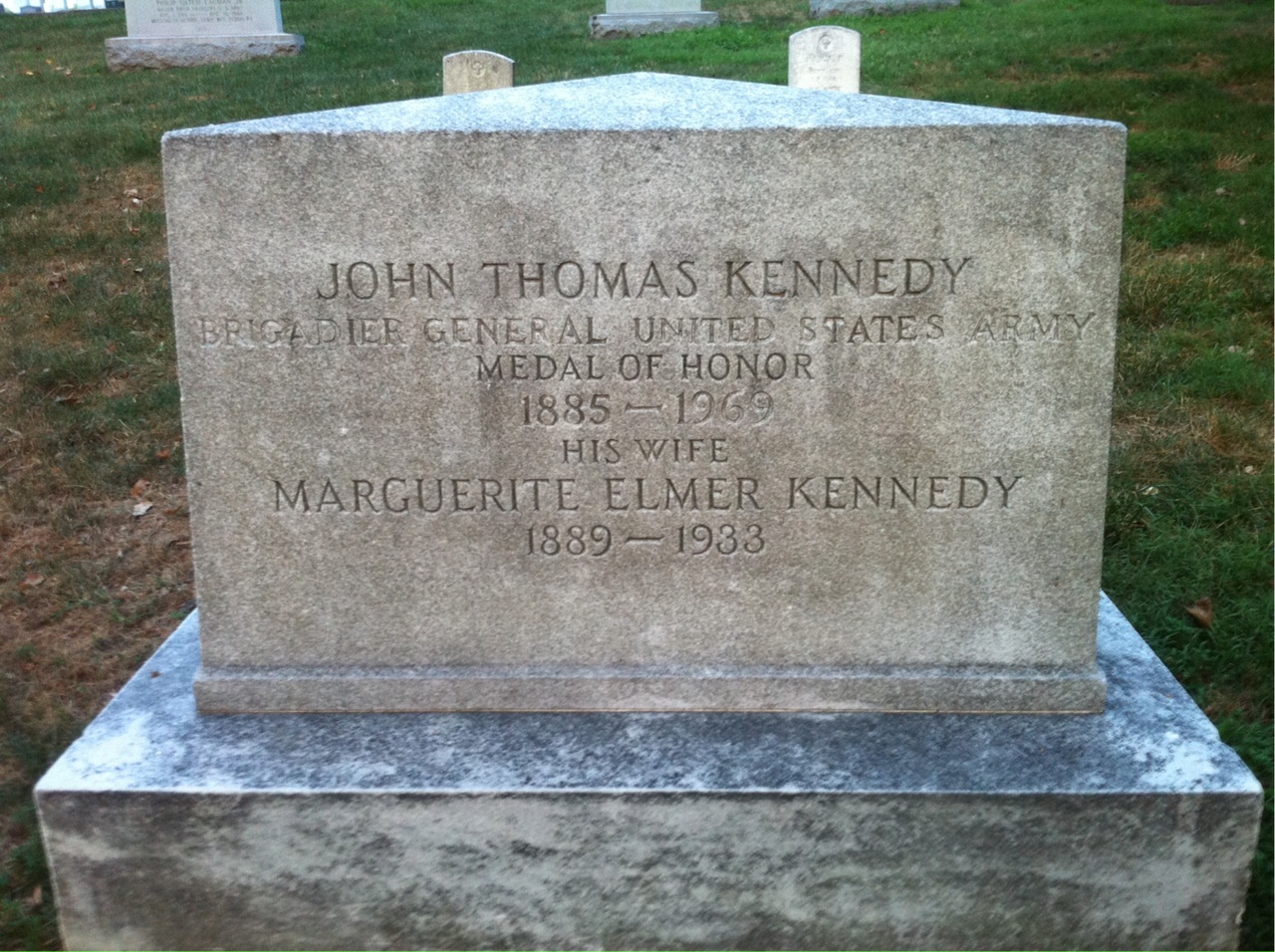 Headstone of John T. Kennedy