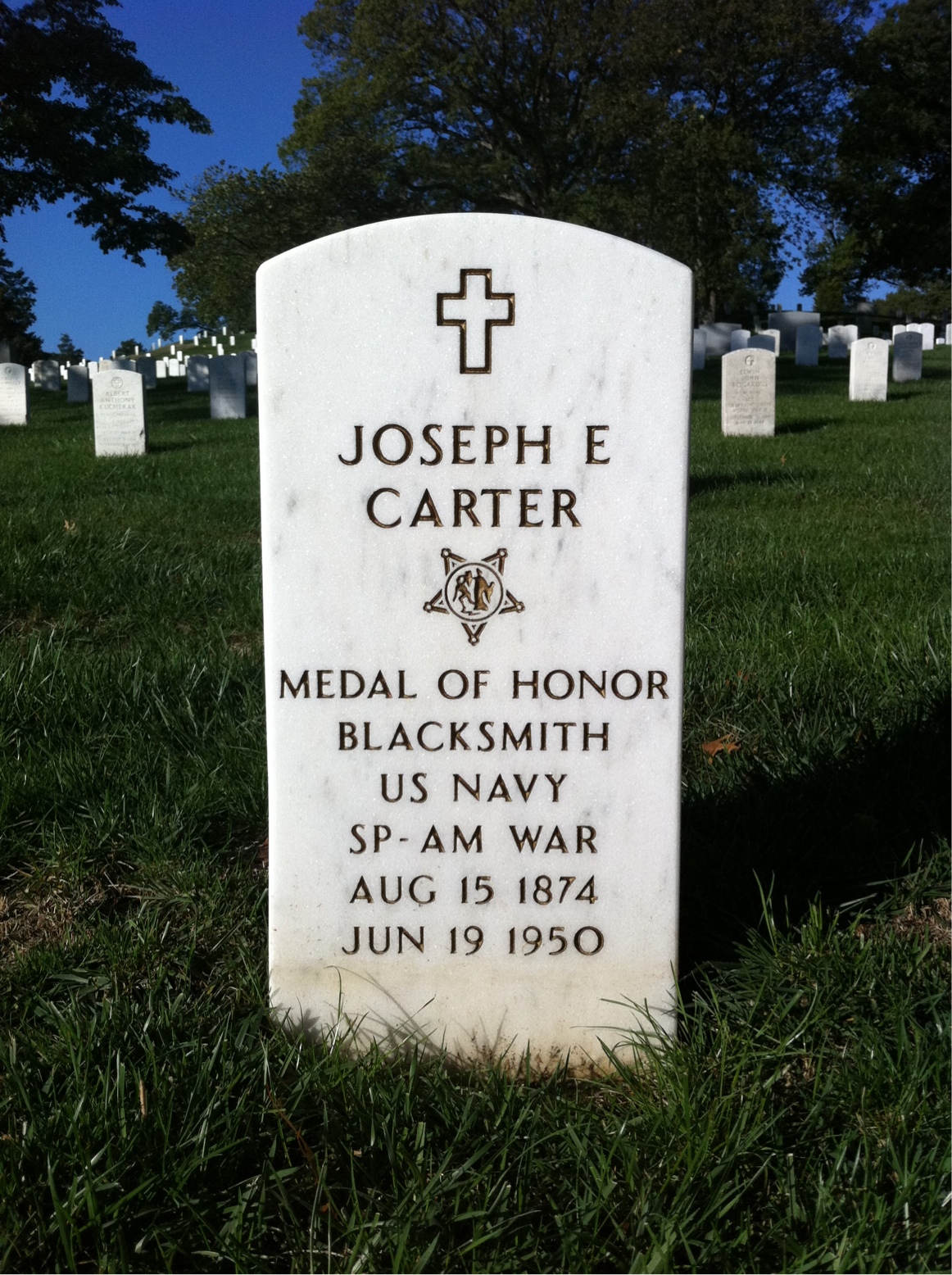 Headstone of Joseph E. Carter