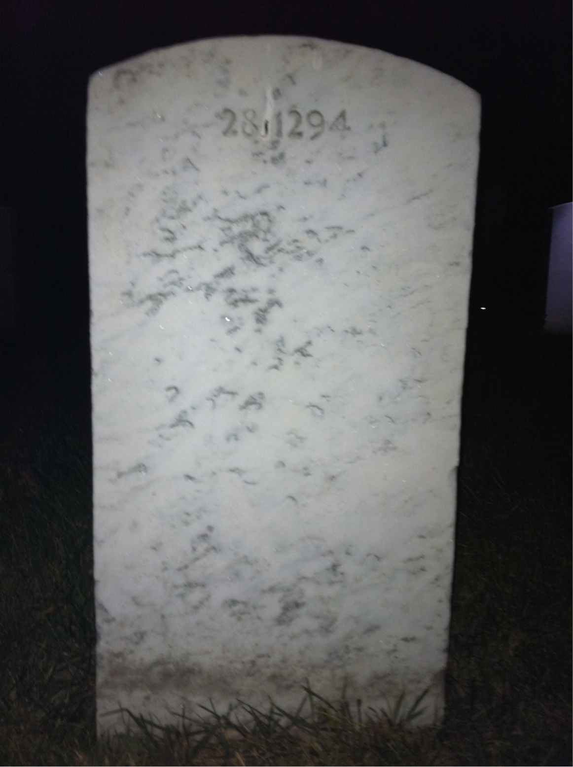 Back of headstone — George Balitchik