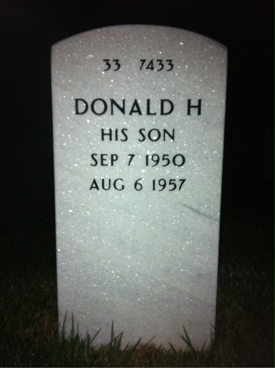 Back of headstone — Joseph Urso