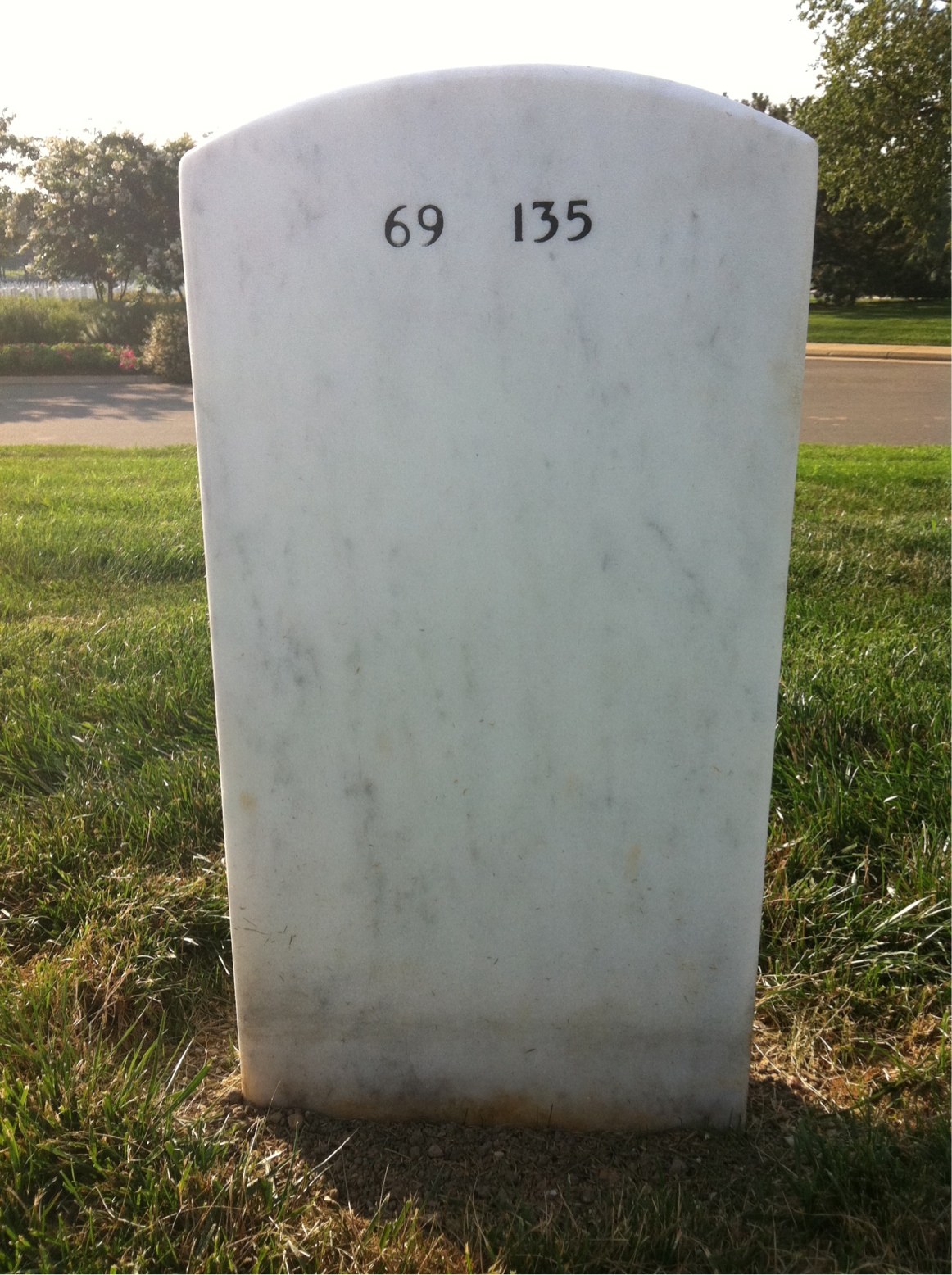 Back of headstone — Malcolm Hughes
