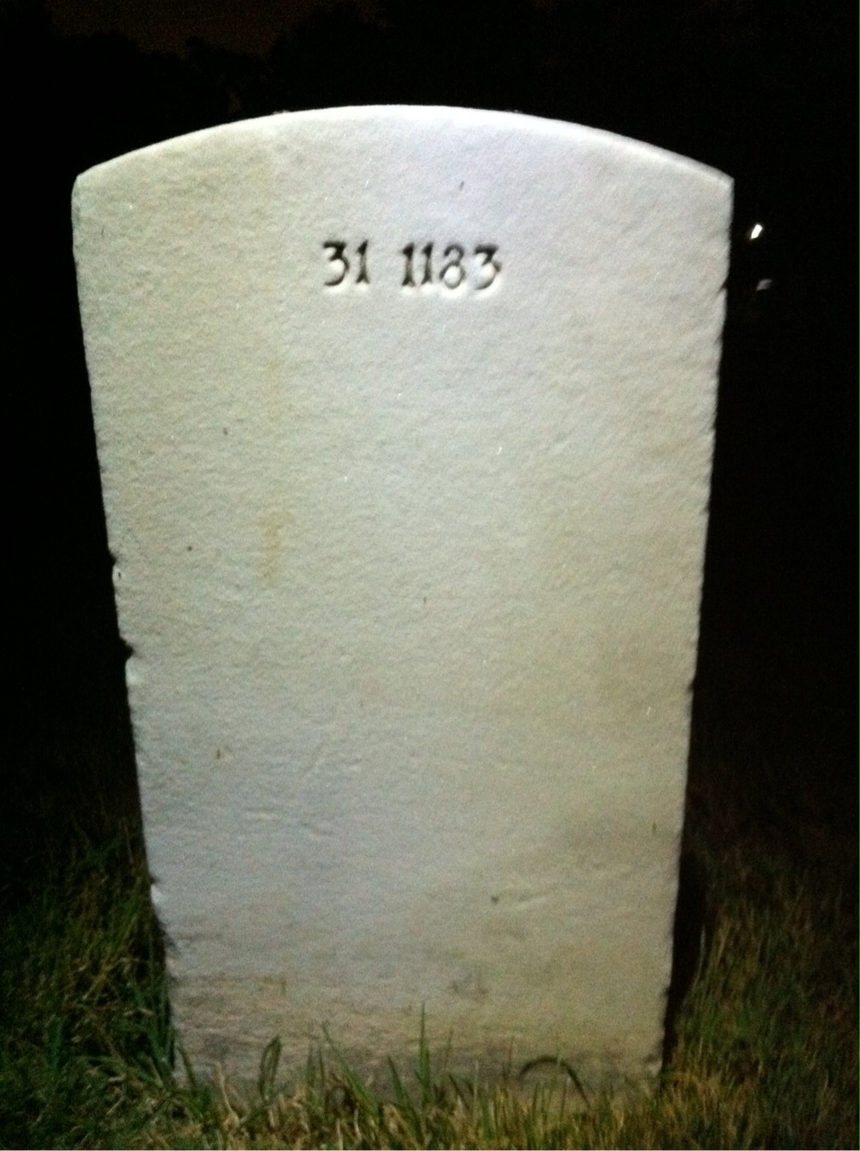 Back of headstone — Harry Adams