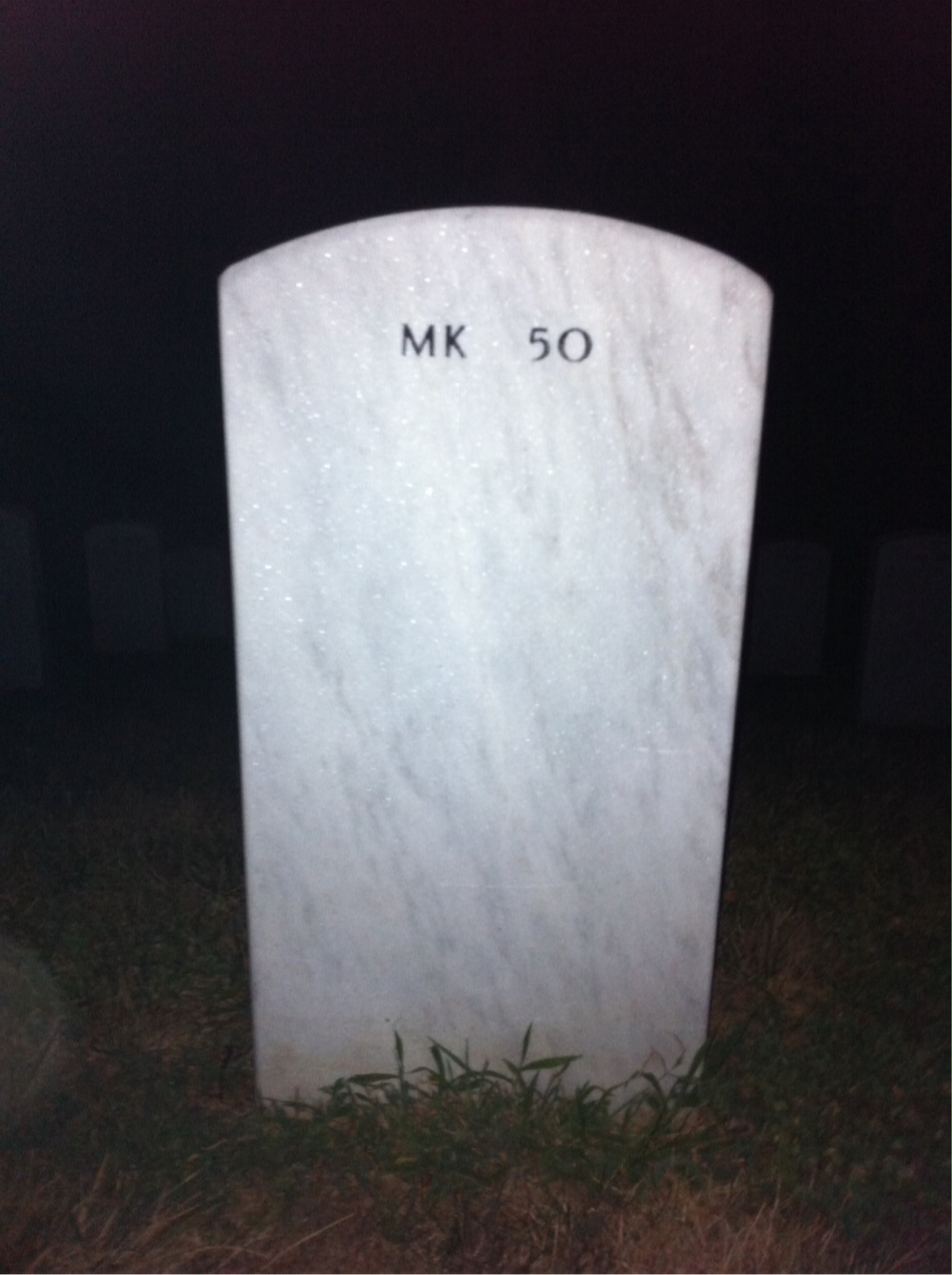 Back of headstone — Ernest Cox