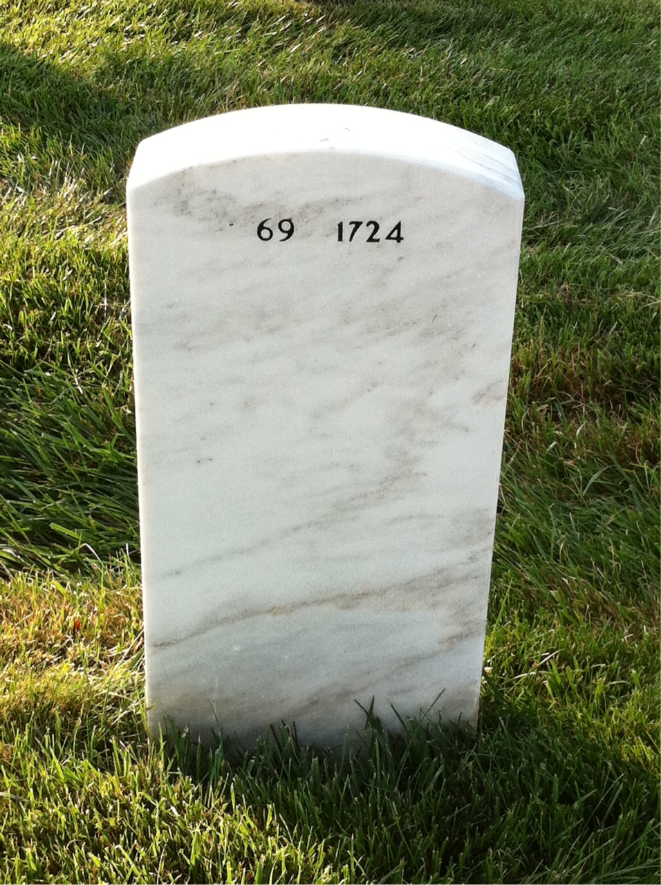 Back of headstone — Hunion Henderson