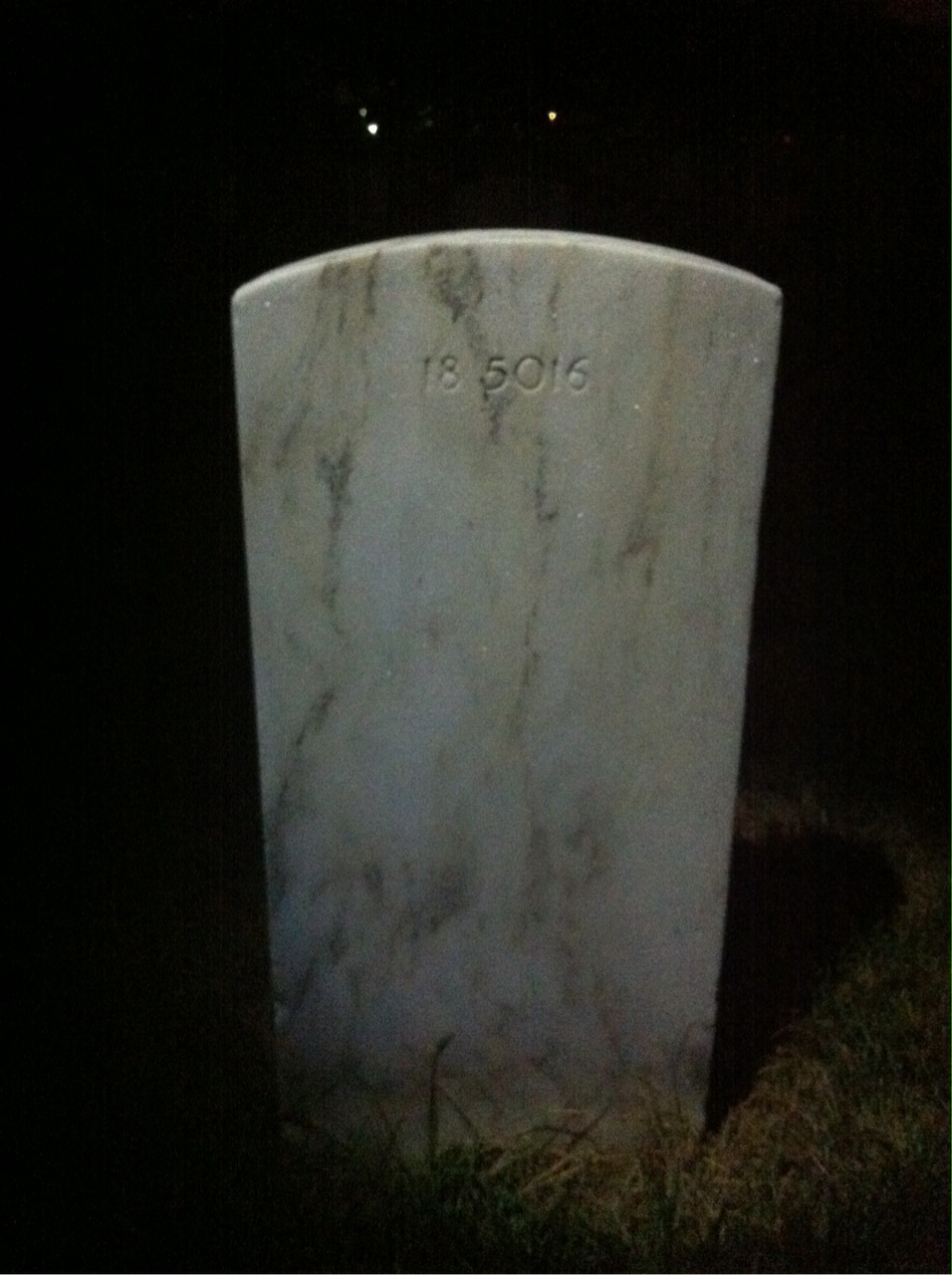 Back of headstone — James Atwell