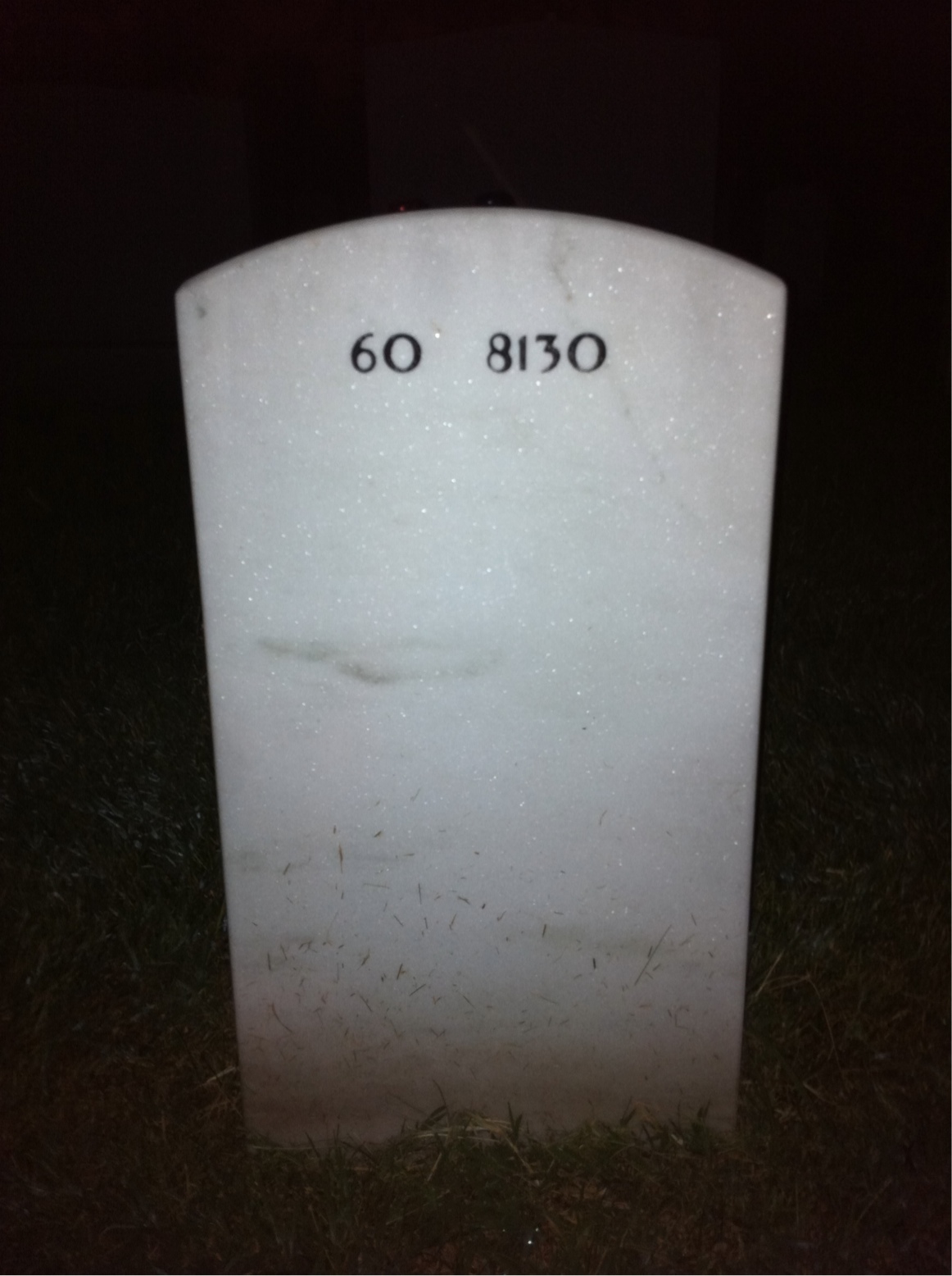 Back of headstone — Charles Buehring