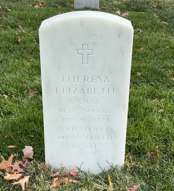 Back of headstone — John Adams