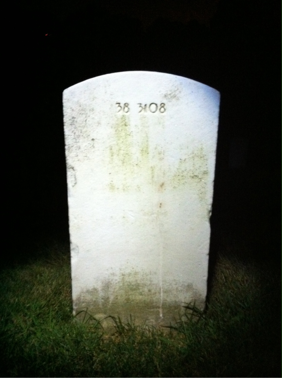 Back of headstone — Thomas D Evans