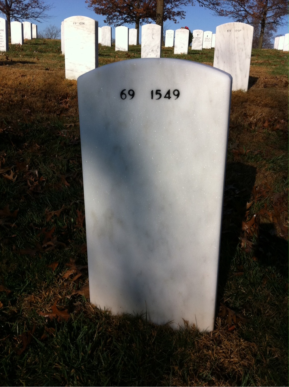 Back of headstone — Anthony Pumelia