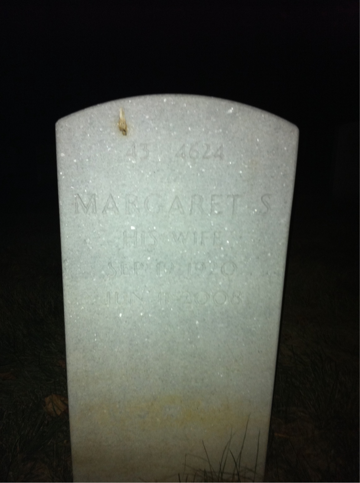 Back of headstone — James Mangan