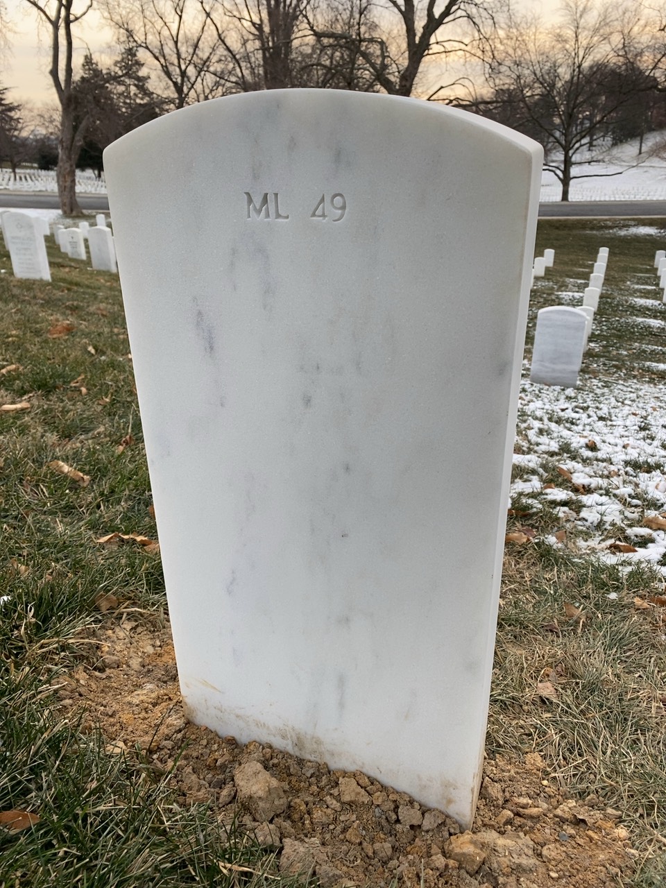 Back of headstone — Vincent Joseph Hickman