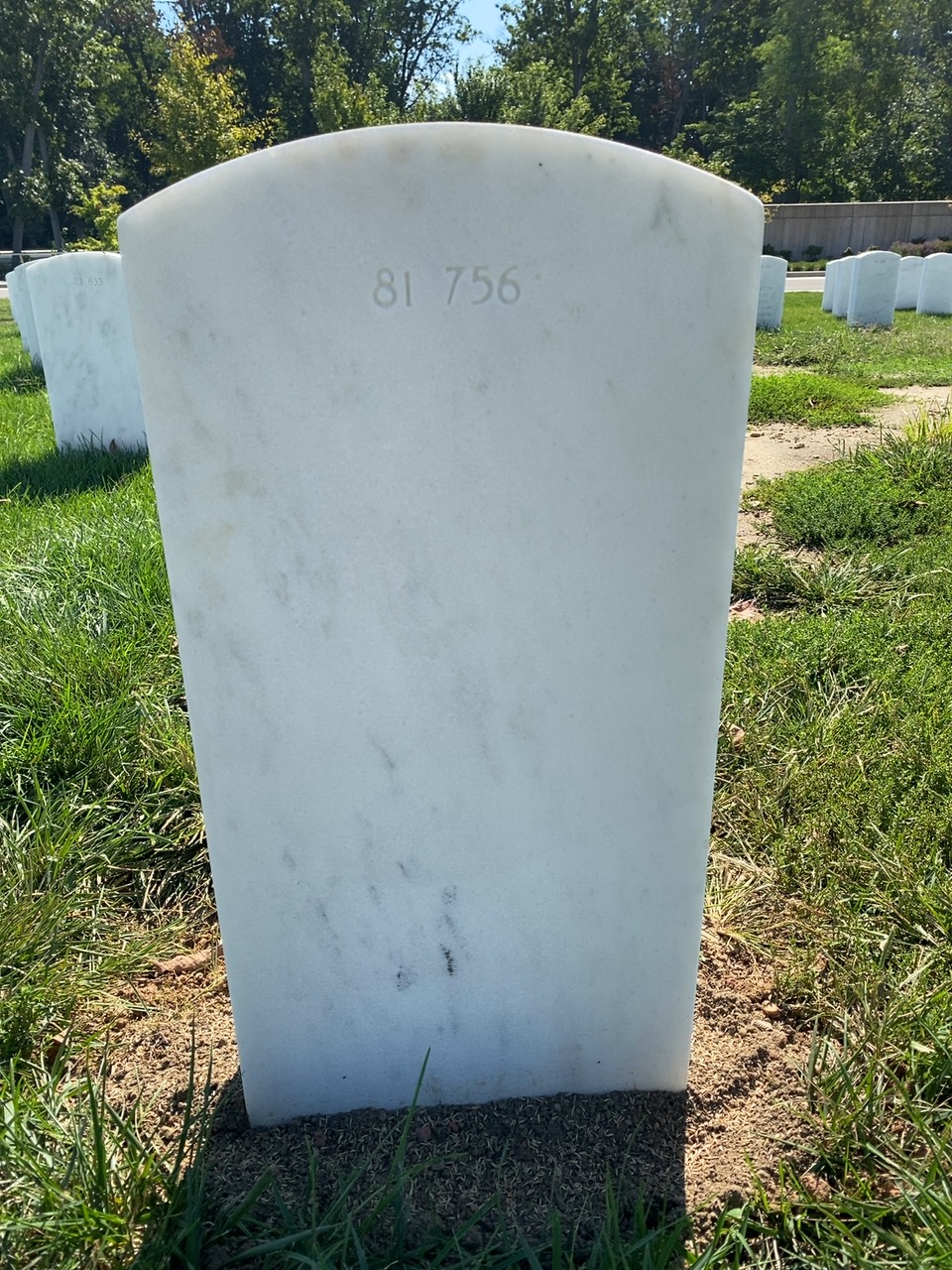 Back of headstone — William Henry Sheehan