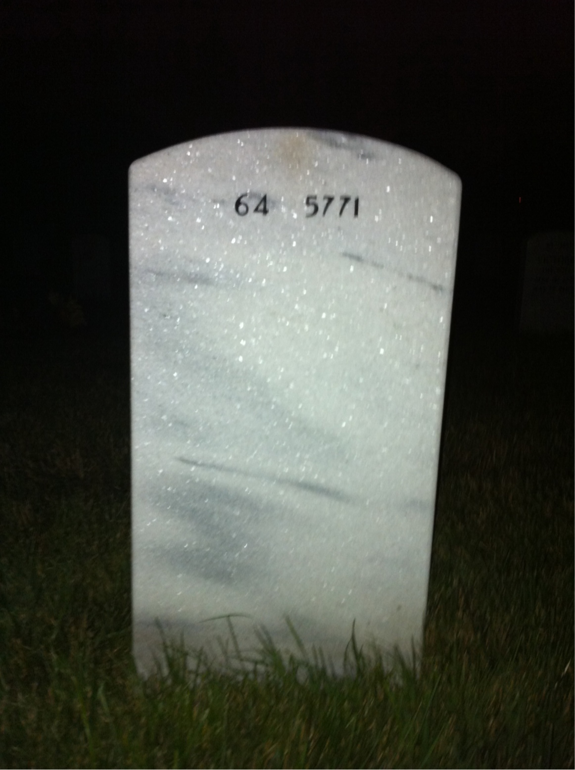 Back of headstone — Carl Kitchen
