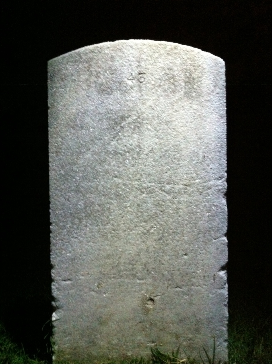 Back of headstone — Robert Miller