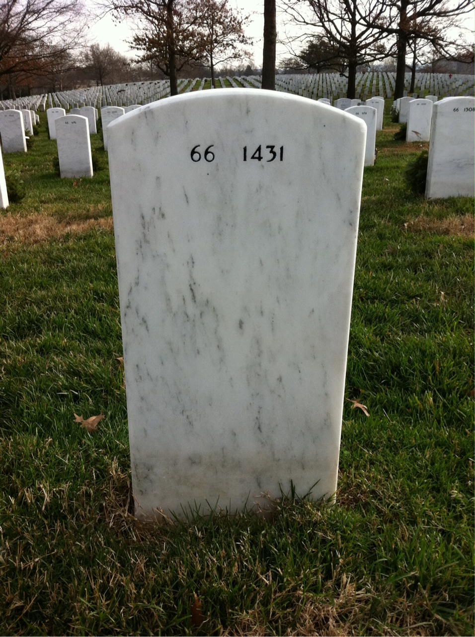 Back of headstone — Raymond Hoop