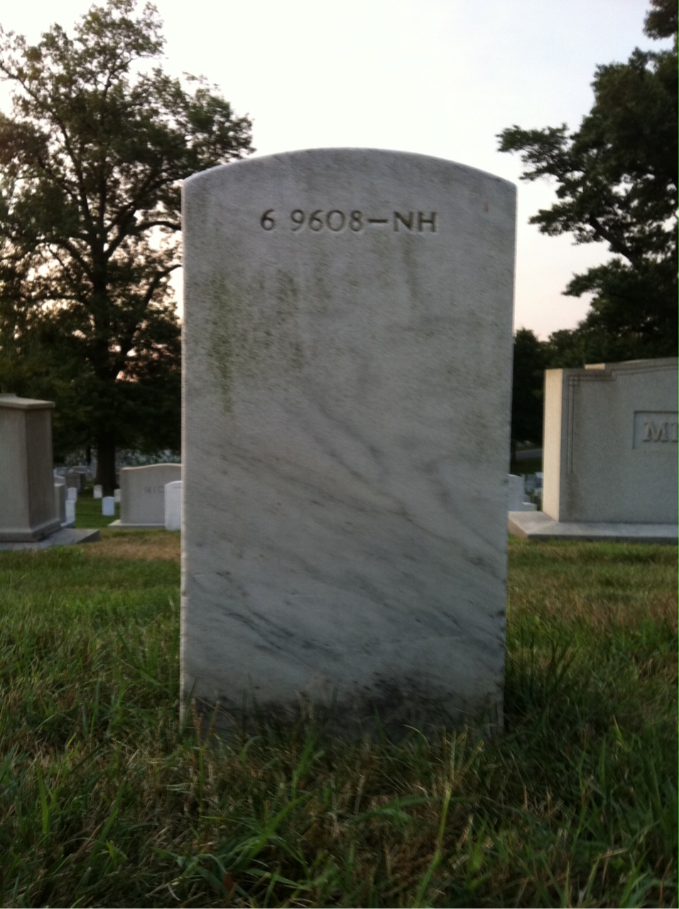 Back of headstone — Casey Morgan