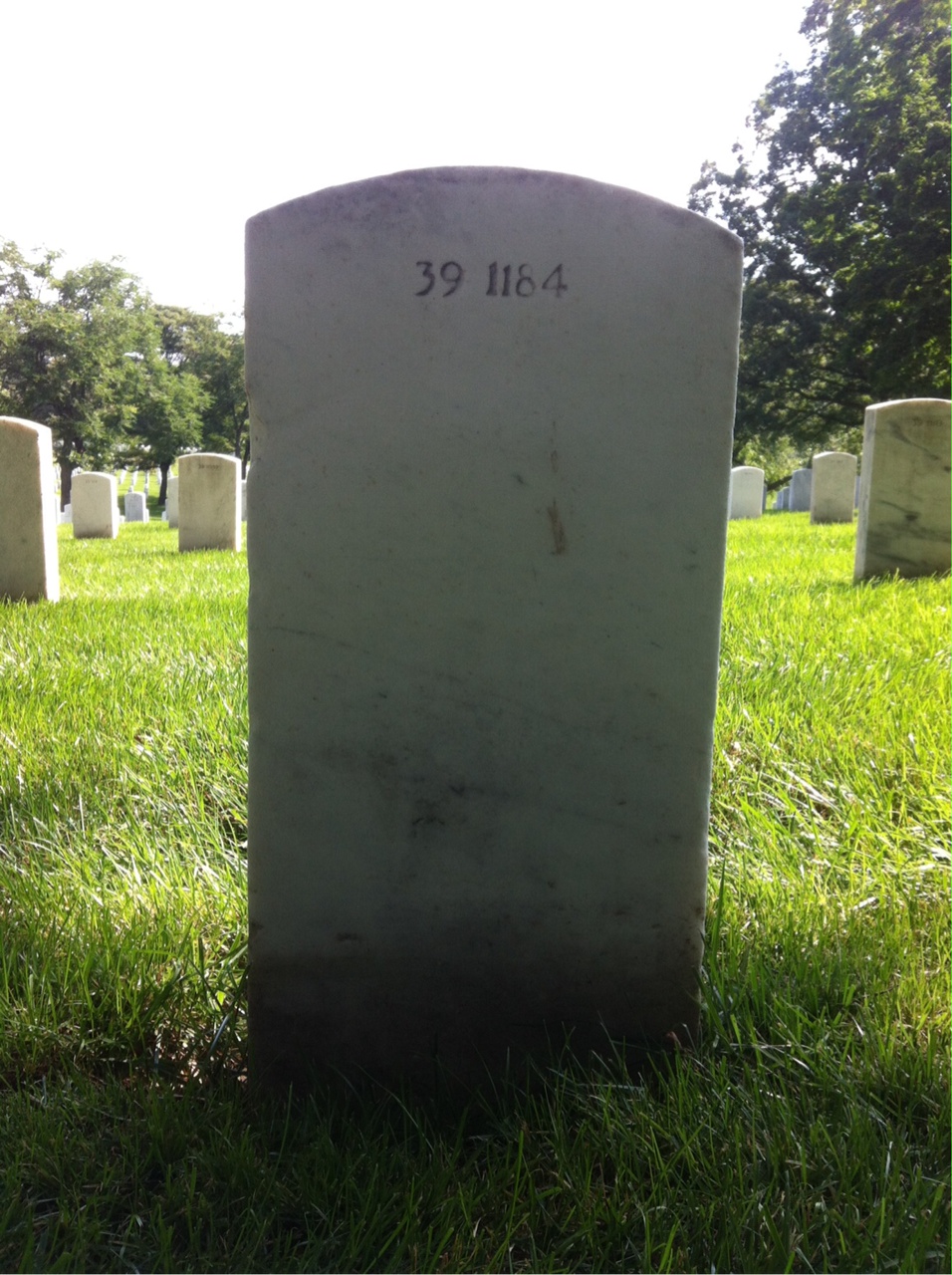 Back of headstone — Alice Moore
