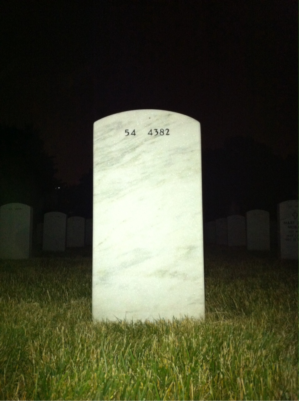 Back of headstone — Benoni Nowland