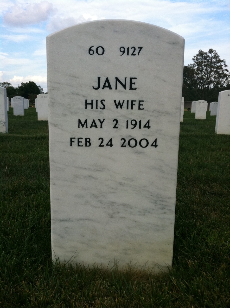 Back of headstone — Robert Bosman