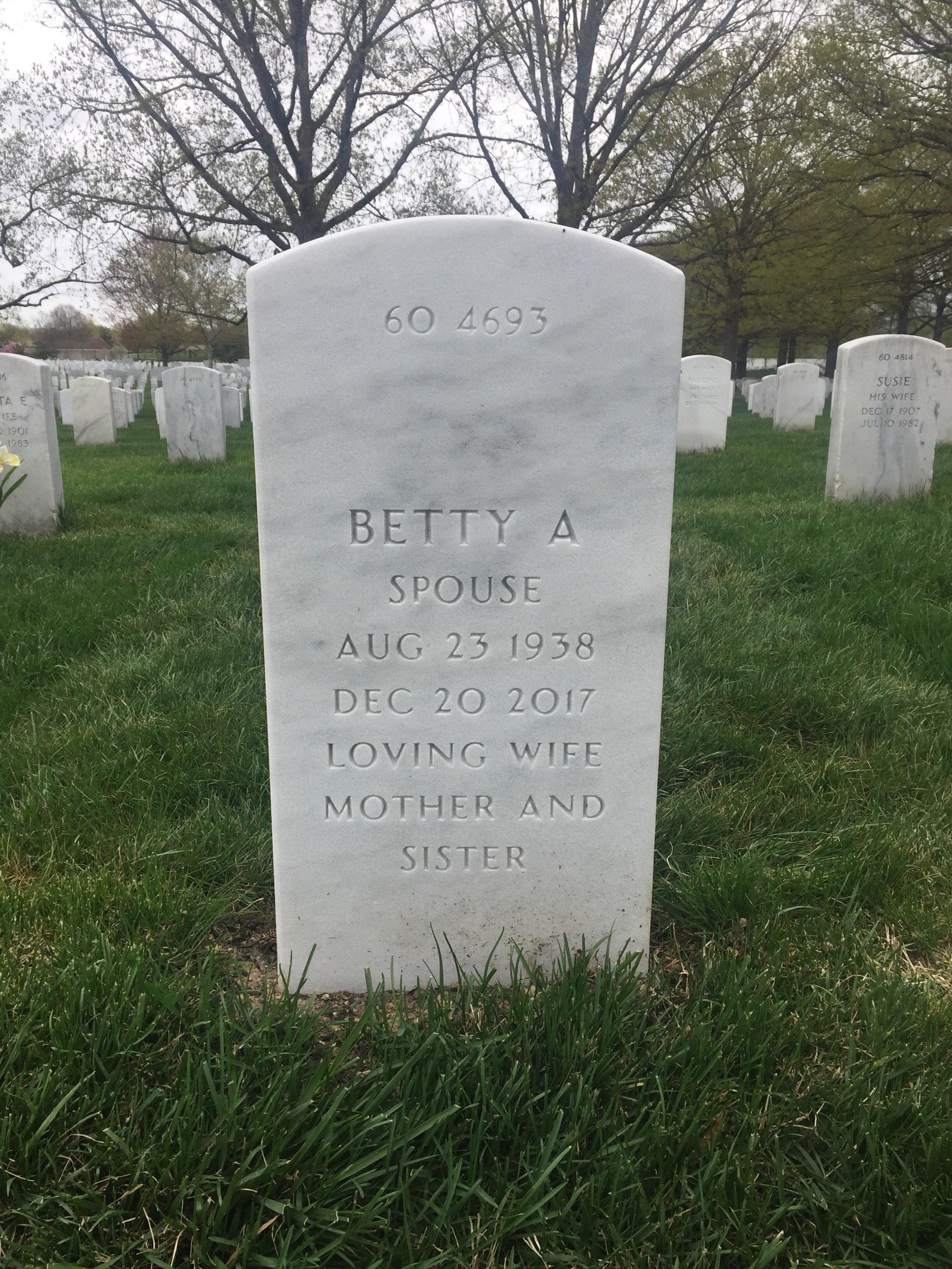 Back of headstone — Woodrow Jennings Halstead