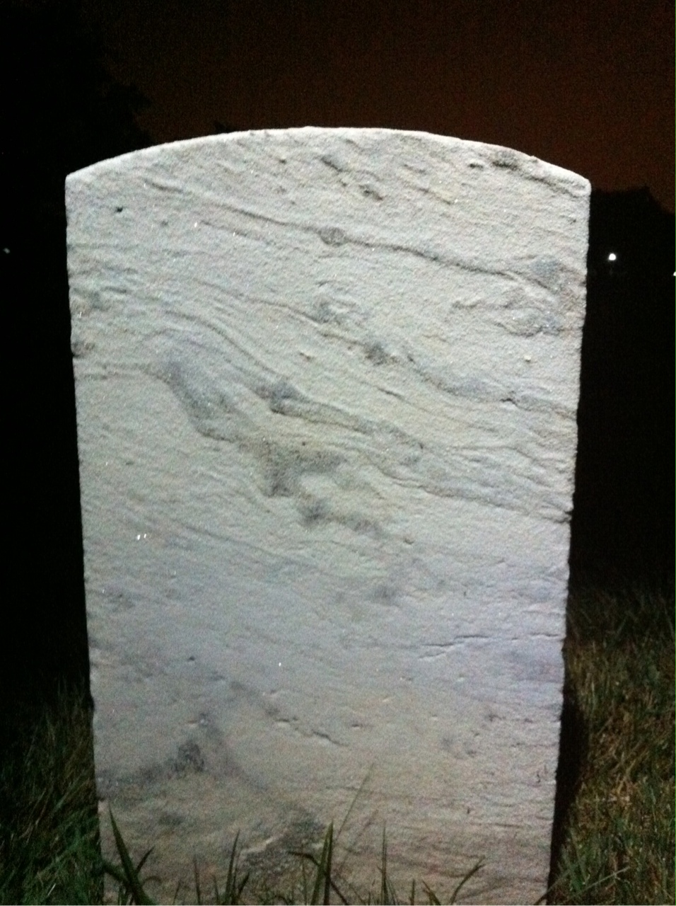 Back of headstone — W Alexander