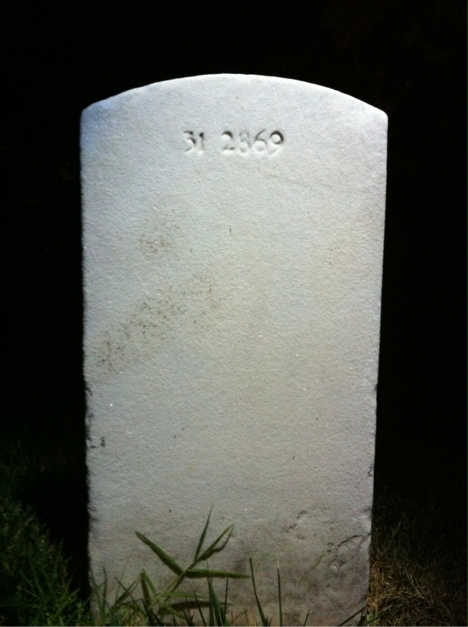 Back of headstone — George Monk