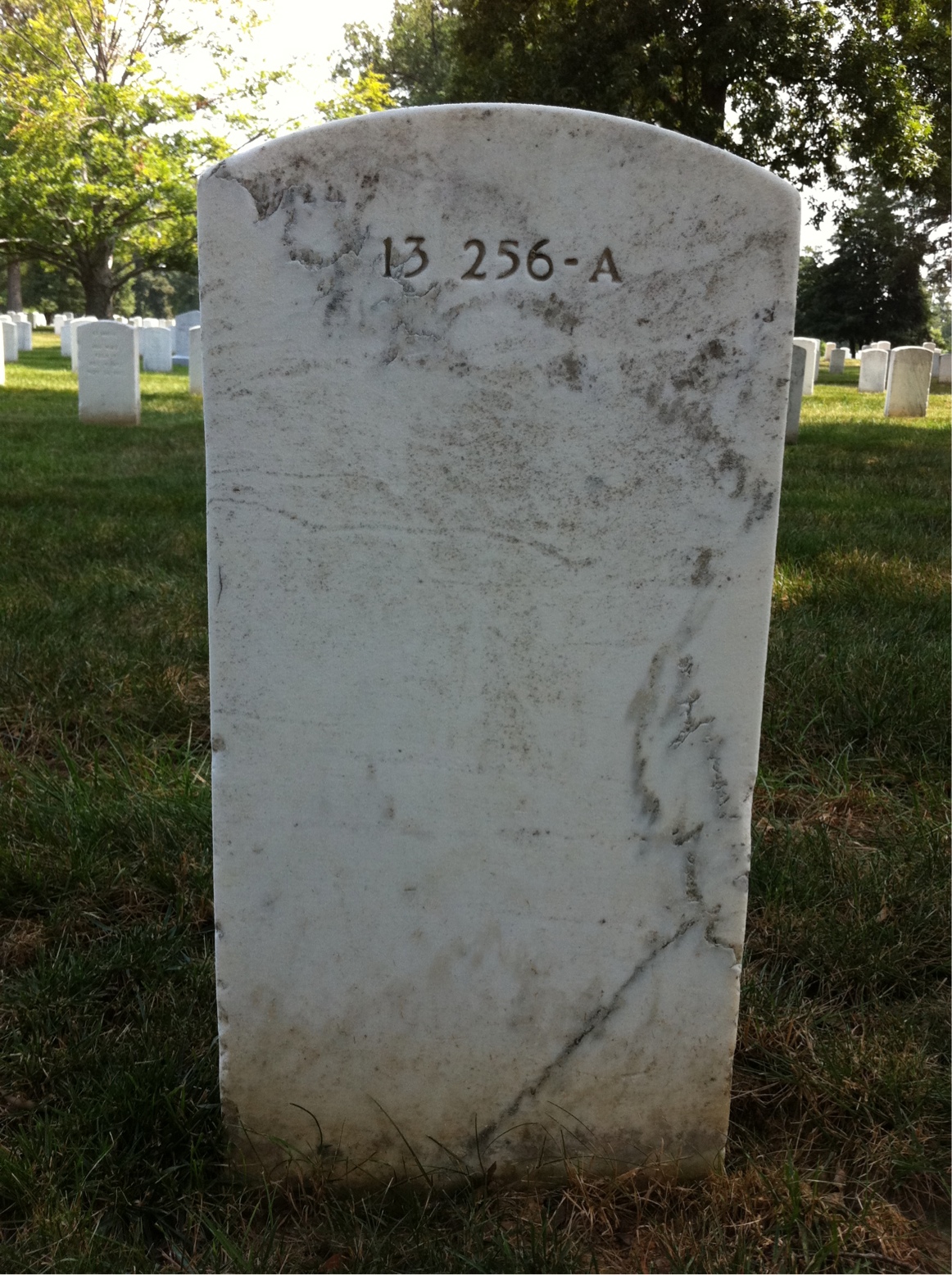 Back of headstone — Dora Mosier