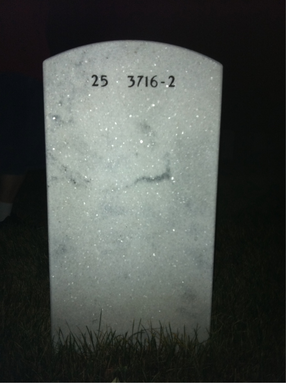 Back of headstone — Daniel Whitehead