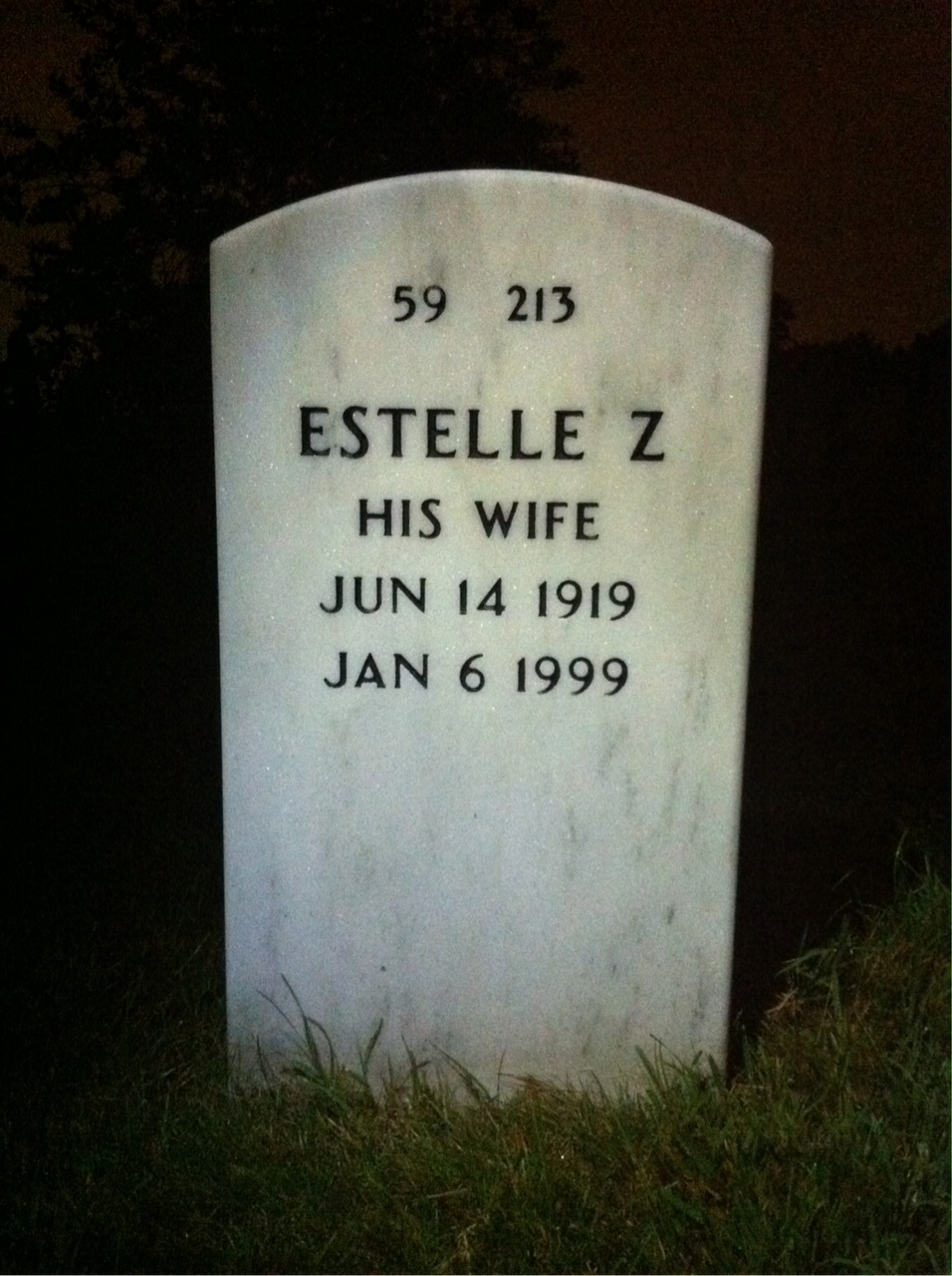 Back of headstone — Max Silverman